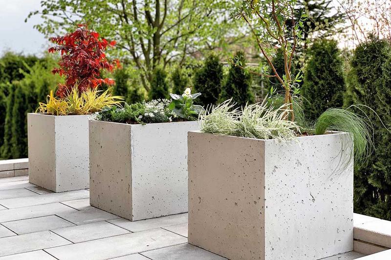 Aranżacje betonowych donic
