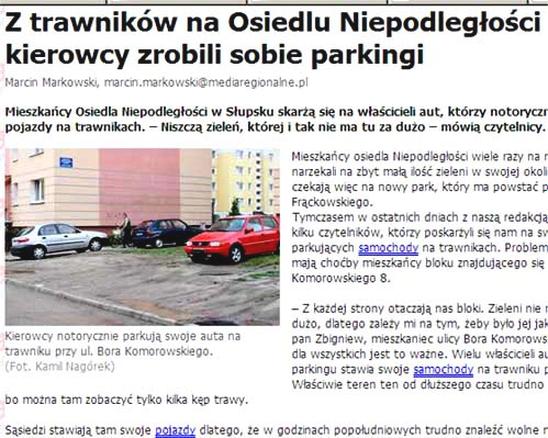 Parkowanie na trawniku